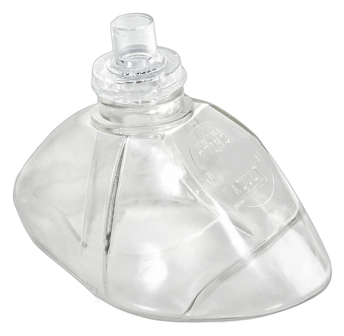 Clear LIFE CPR mask with one-way valve attached