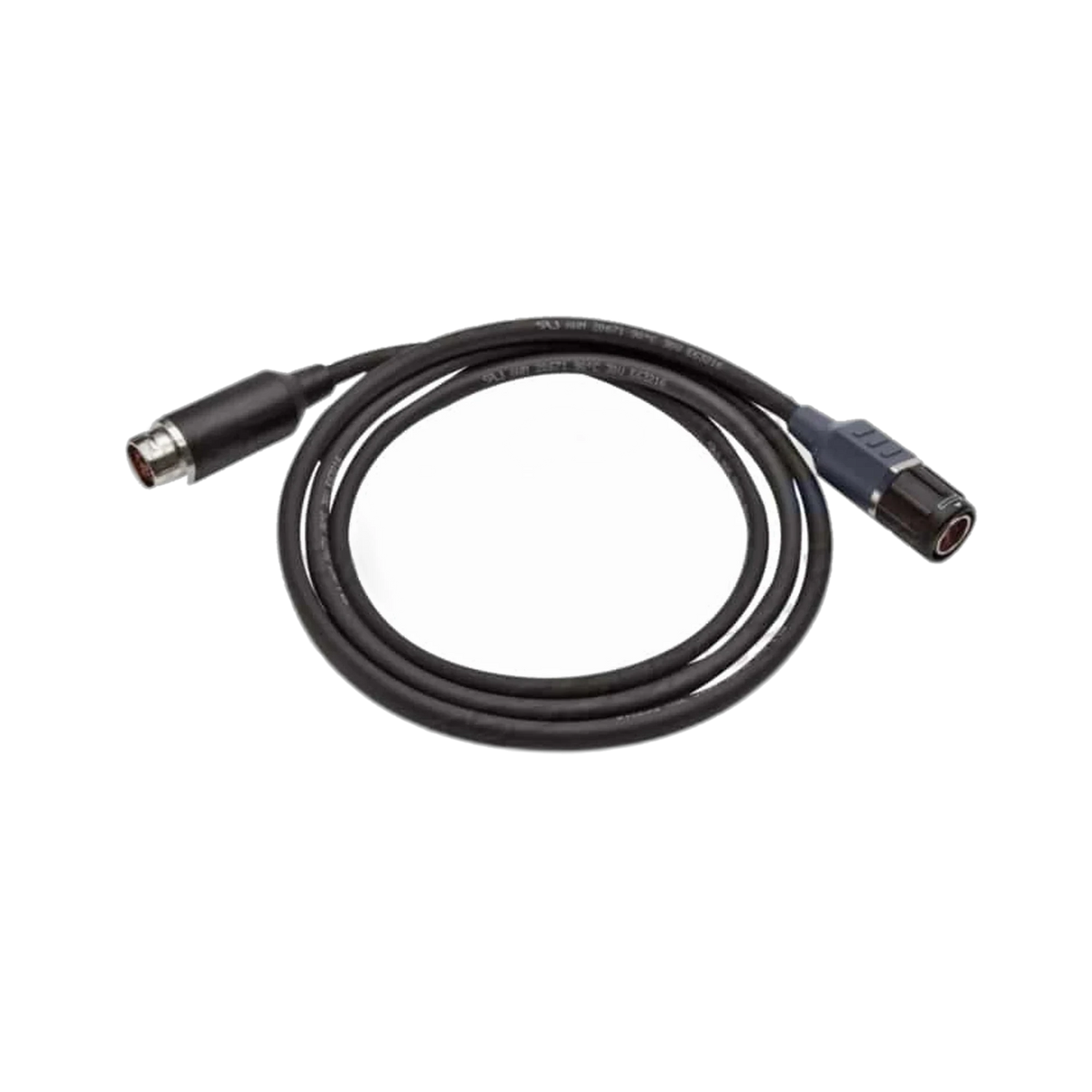 LIFEPAK 15 power adapter extension cable, coiled black cable with round connectors