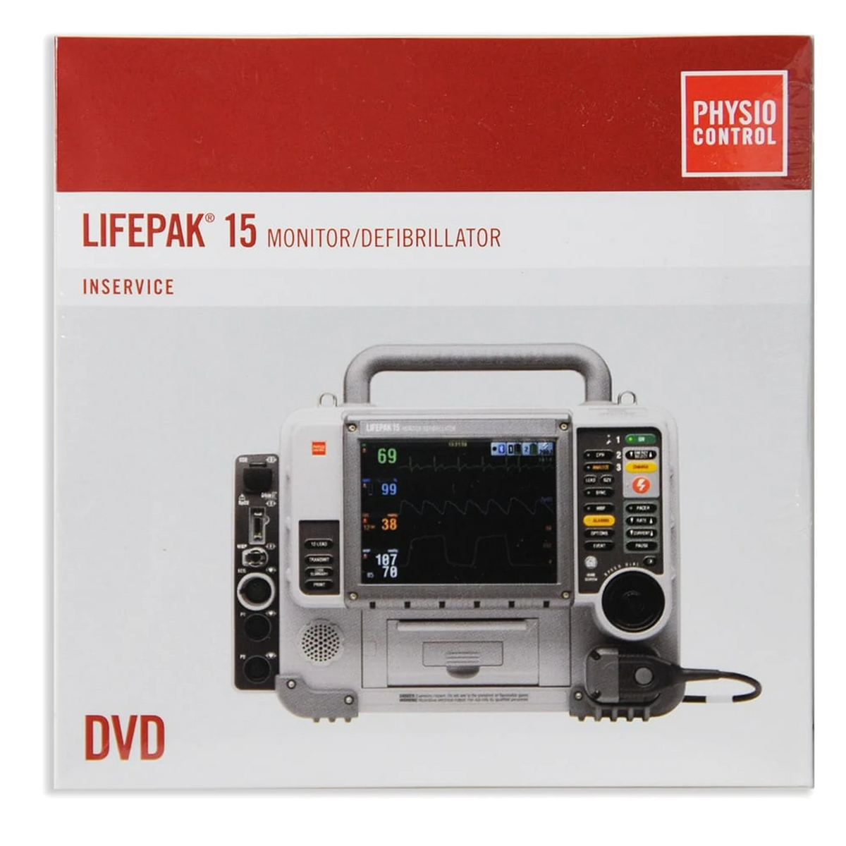 Physio-Control LIFEPAK 15 monitor/defibrillator in-service DVD cover
