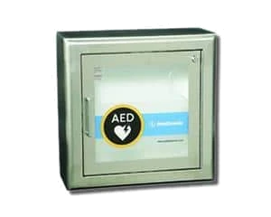 LIFEPAK Brand AED Cabinet with Alarm Stainless Steel