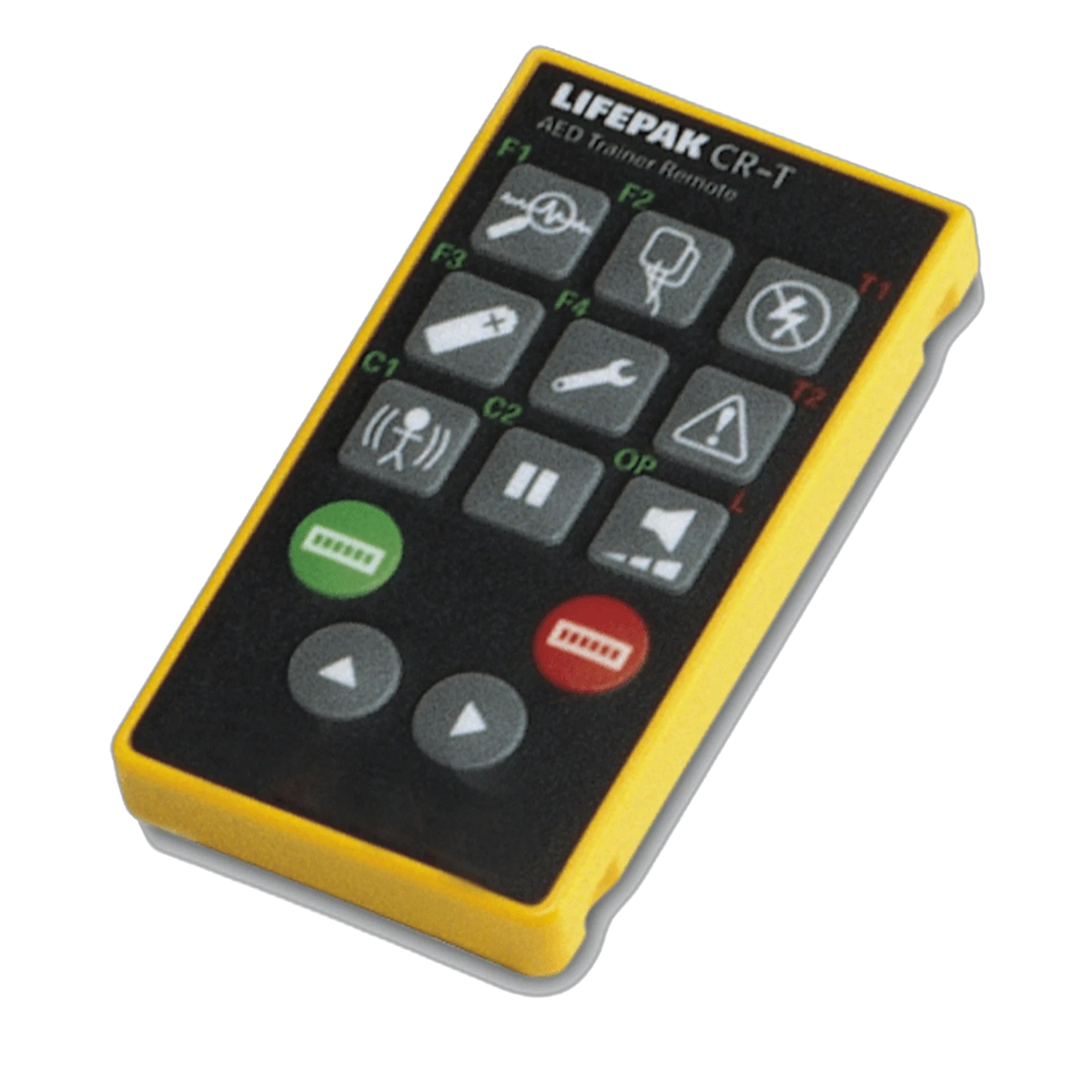 Physio-Control LIFEPAK CR-T AED trainer remote, yellow and black
