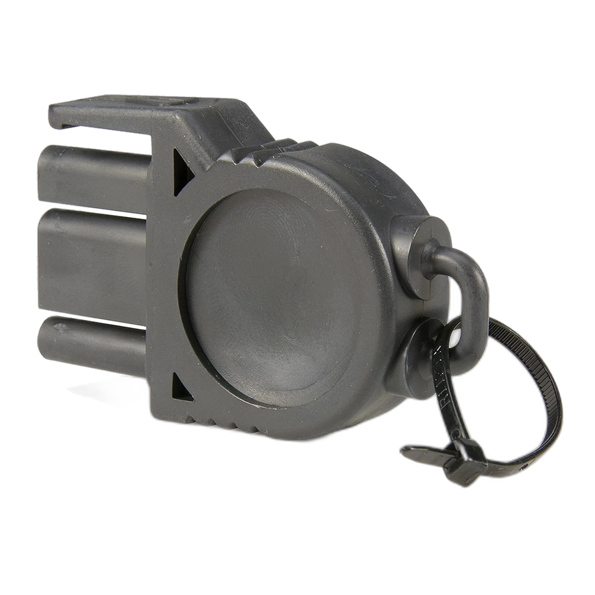 LIFEPAK QUIK-COMBO test plug, dark gray connector with tether