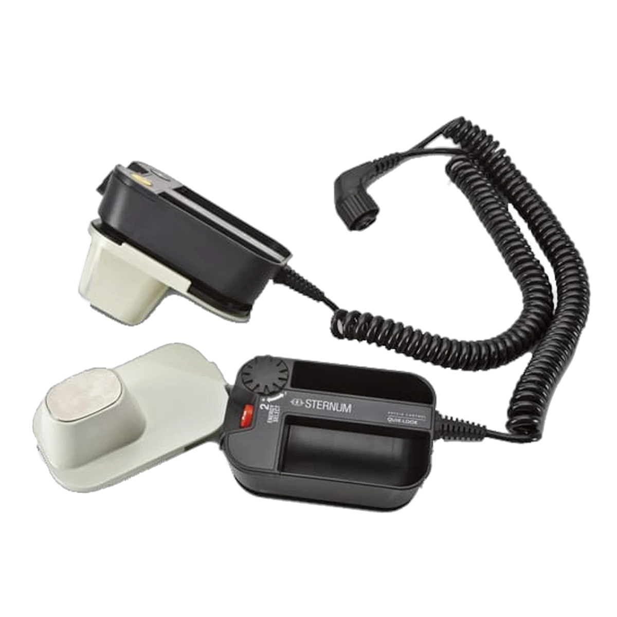 LIFEPAK external pediatric defibrillation paddle with coiled cable