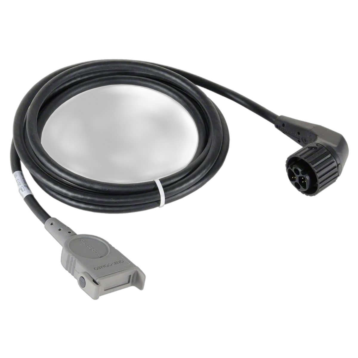 LIFEPAK QUIK-COMBO therapy cable, black cable with right-angle connector