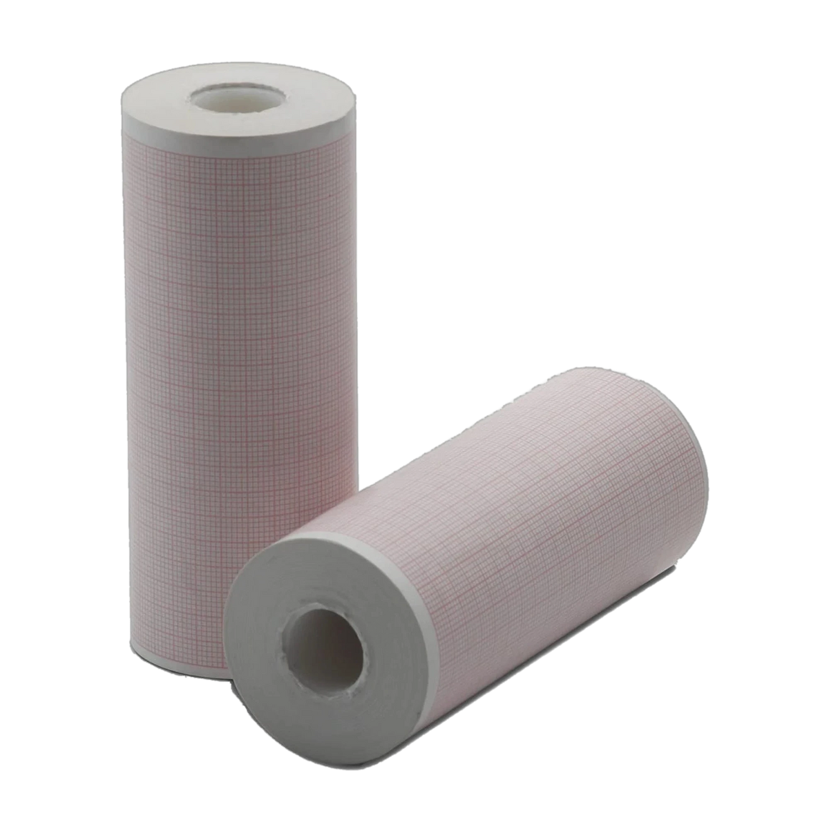 Two rolls of LIFEPAK strip chart recorder paper with red grid