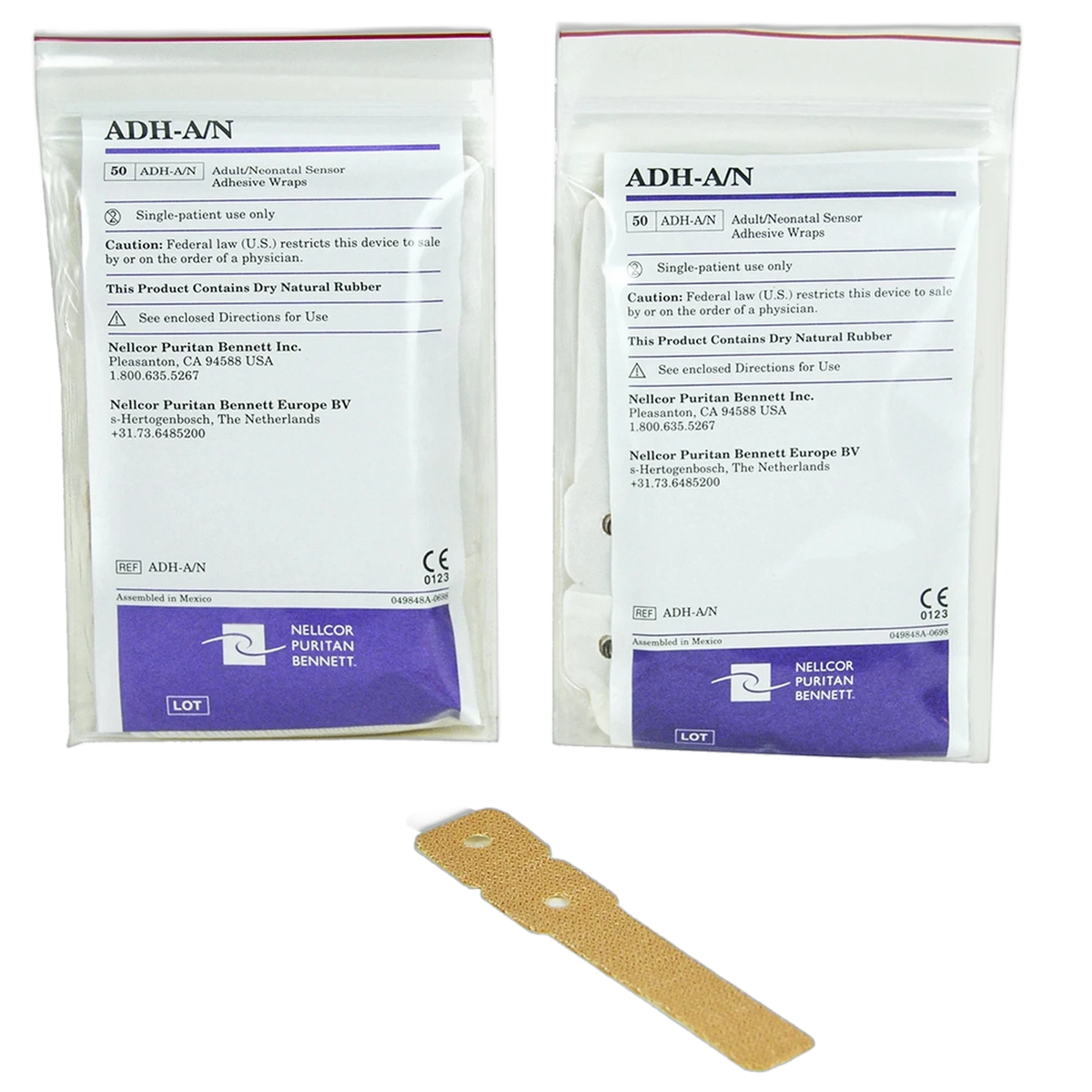 Nellcor ADH-A/N adult/neonatal sensor adhesive wraps in two packages