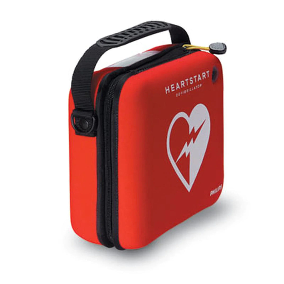 Philips HeartStart OnSite AED slim carry case, closed, angled view