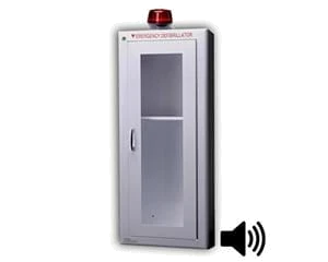 Tall AED Wall Cabinet with Alarm & Strobe