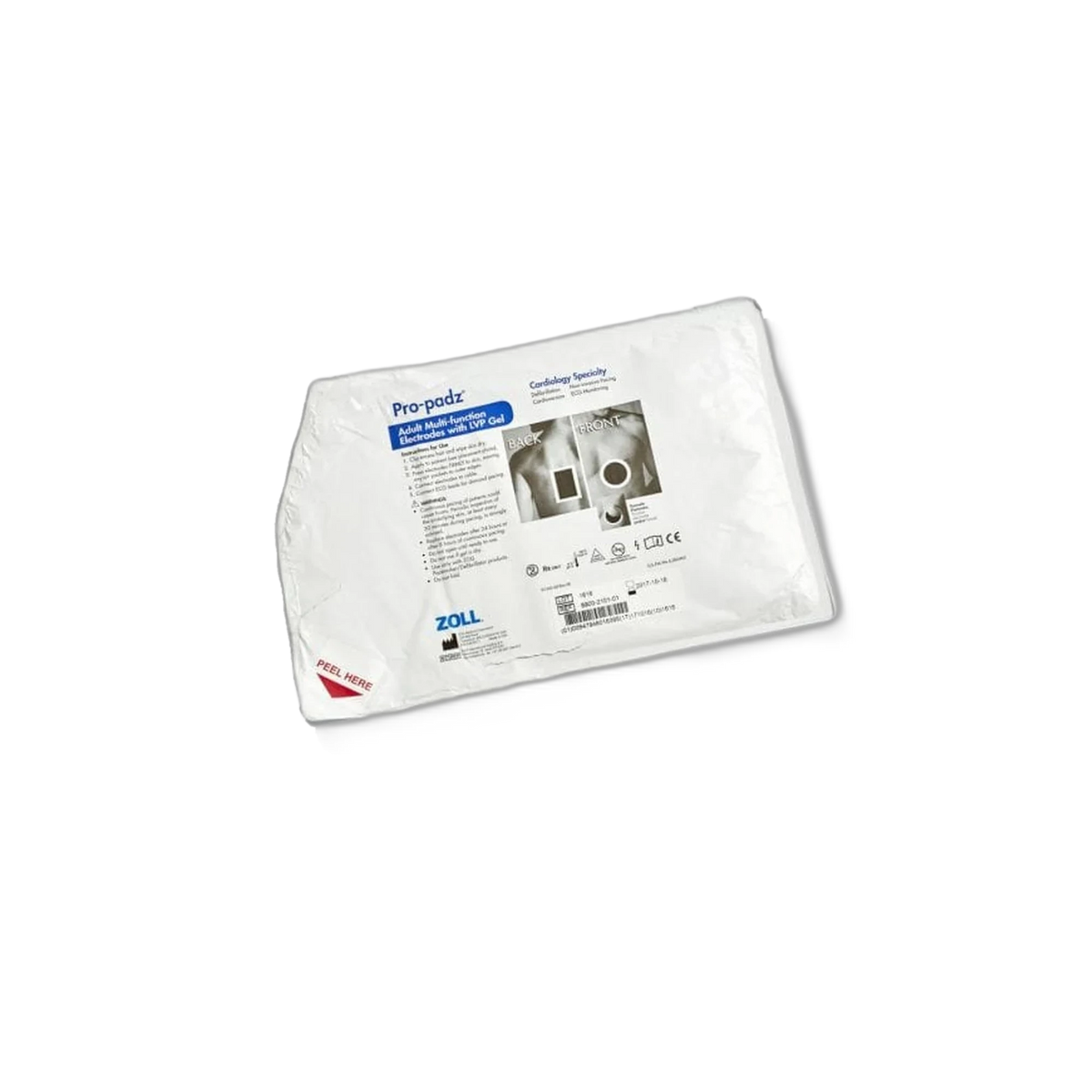 ZOLL Pro-padz cardiology specialty multi-function electrodes in sealed package