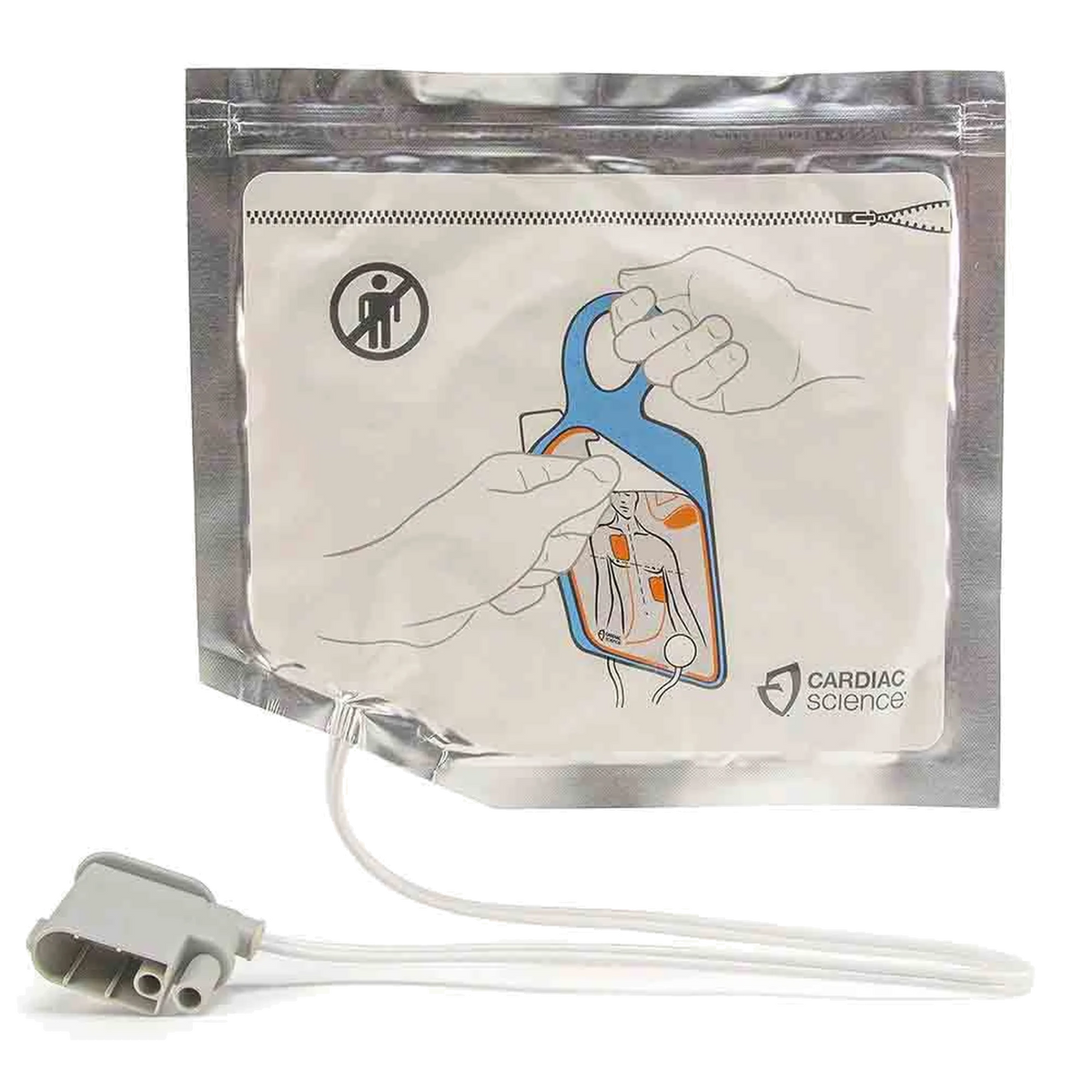 Cardiac Science Powerheart G5 pediatric training pads in sealed foil pouch