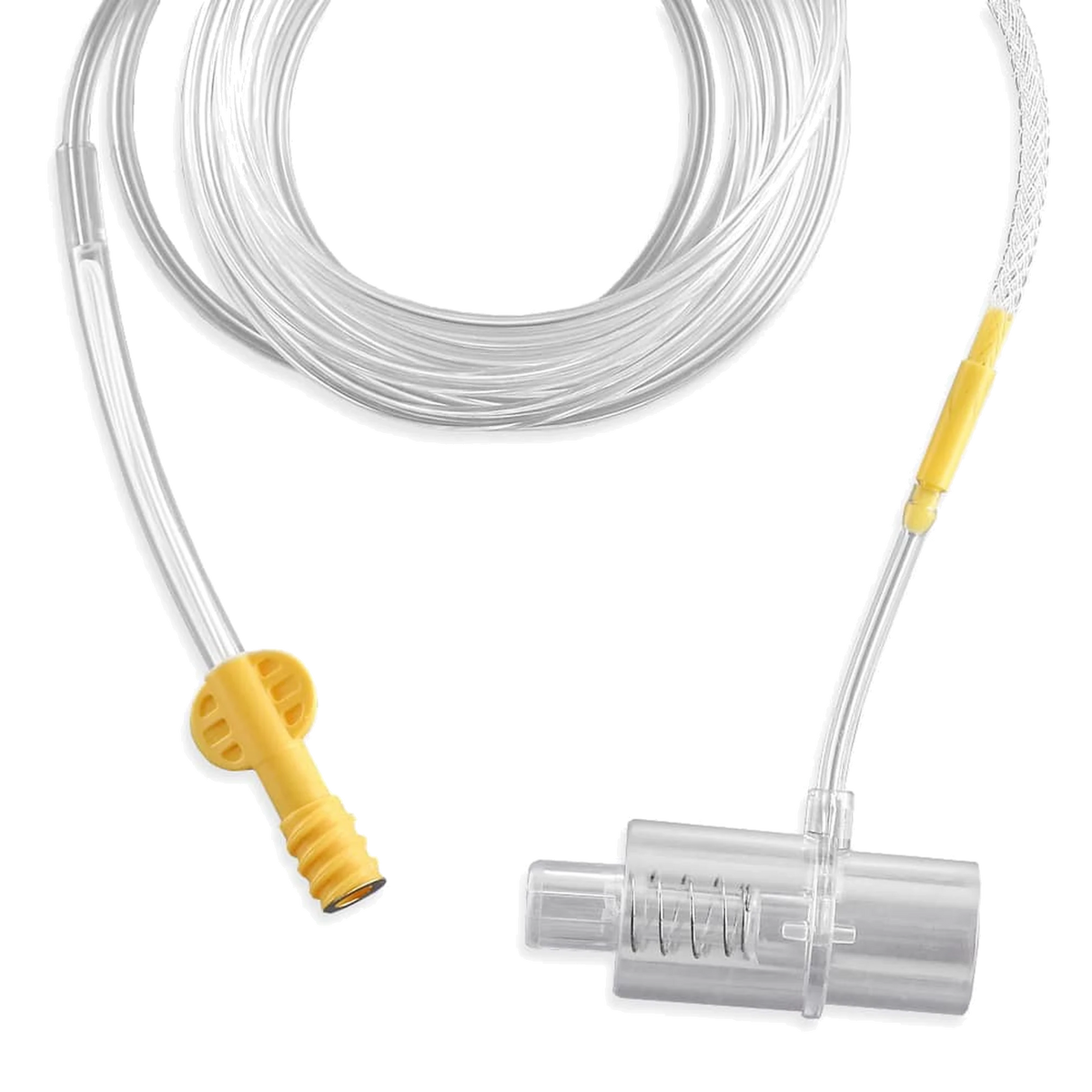 FilterLine H Set infant/neonatal CO2 sampling line with yellow connector and airway adapter