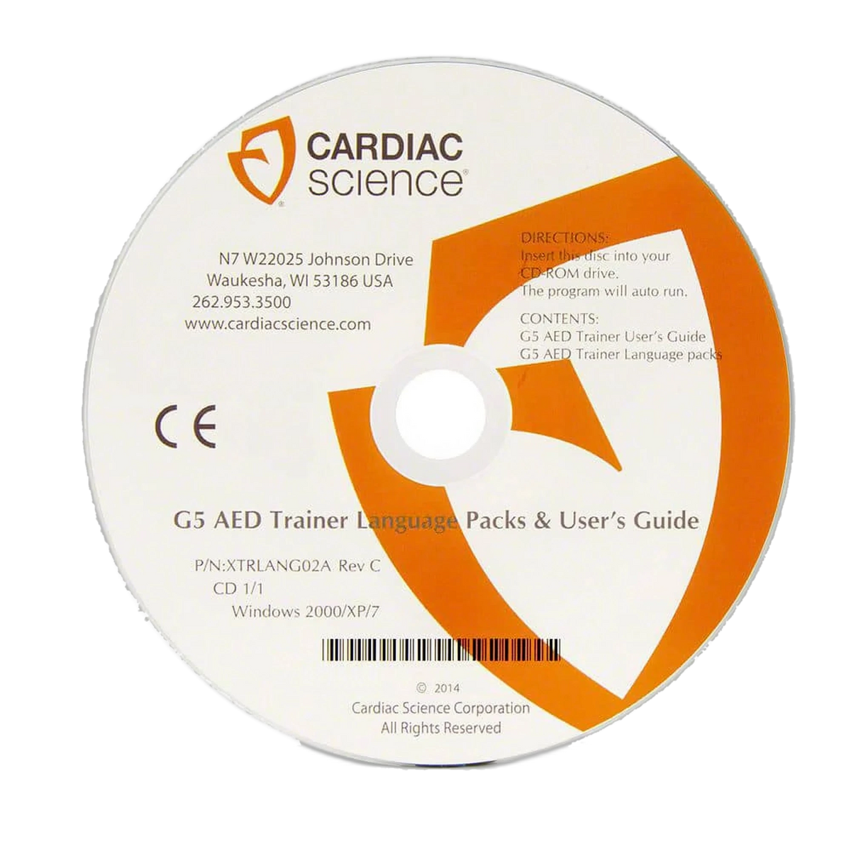 Cardiac Science G5 AED Trainer language packs and user's guide CD