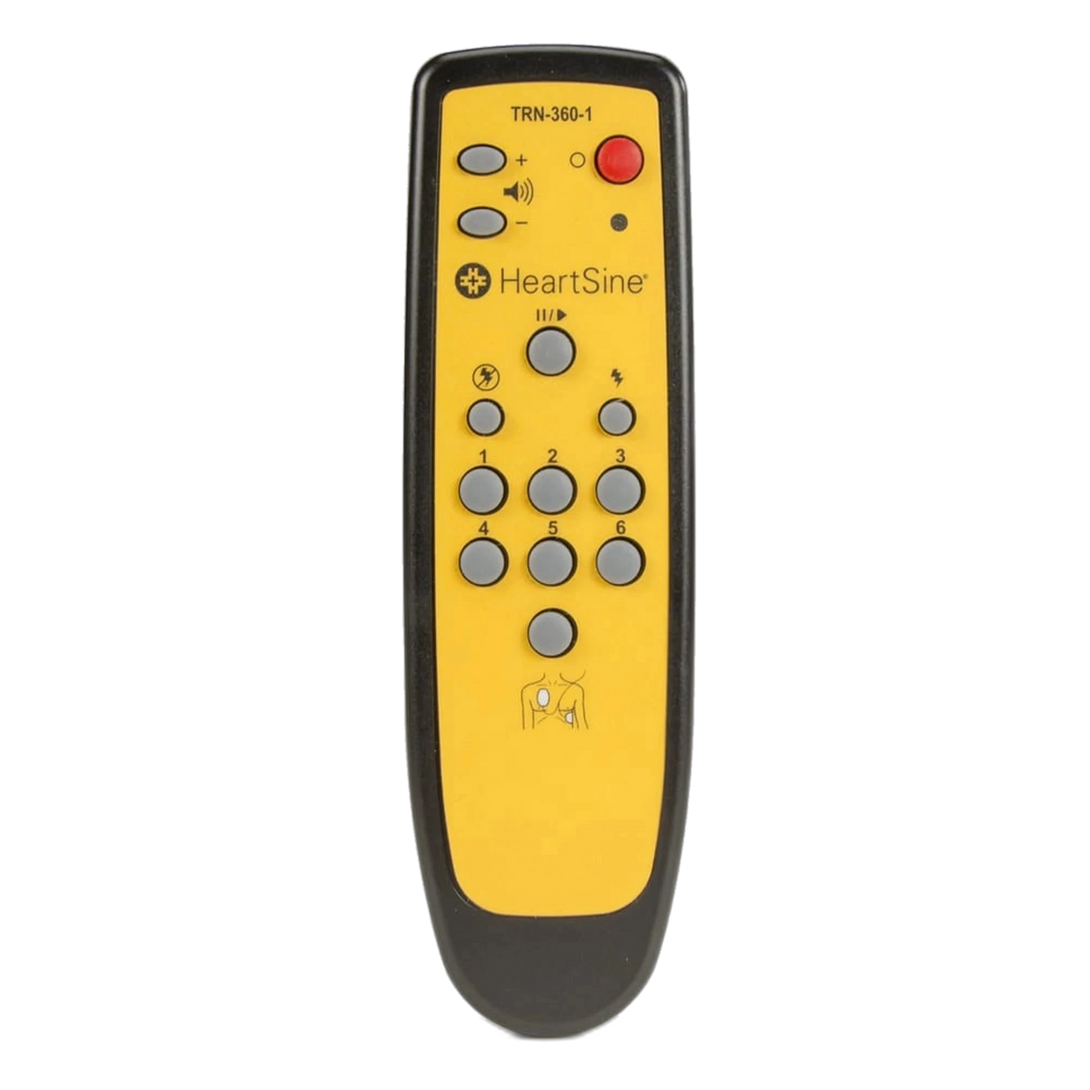 HeartSine TRN-360-1 yellow and black trainer remote control