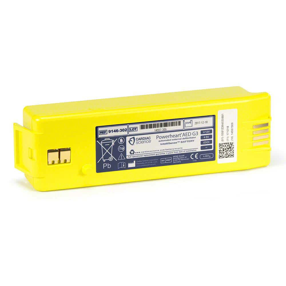 Yellow Cardiac Science Powerheart AED G3 replacement battery pack