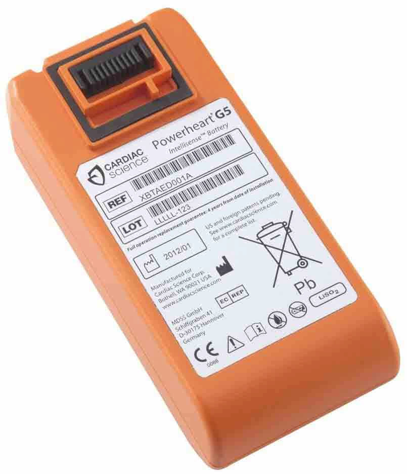 Orange Cardiac Science Powerheart G5 Intellisense replacement battery