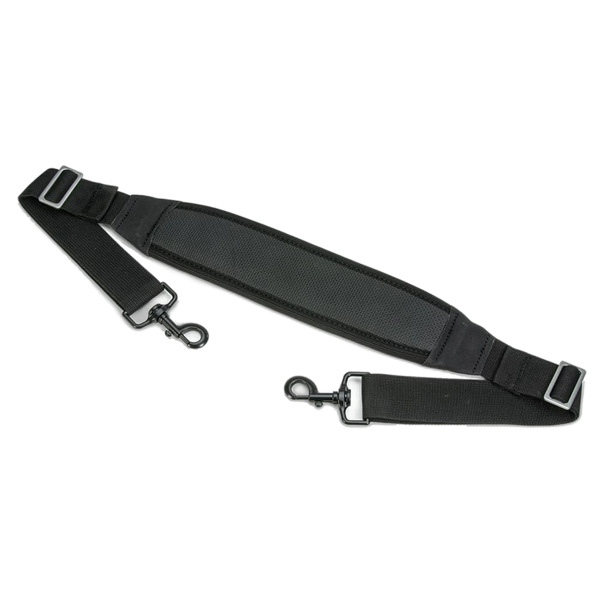 Black padded LIFEPAK 15 shoulder strap with metal clips