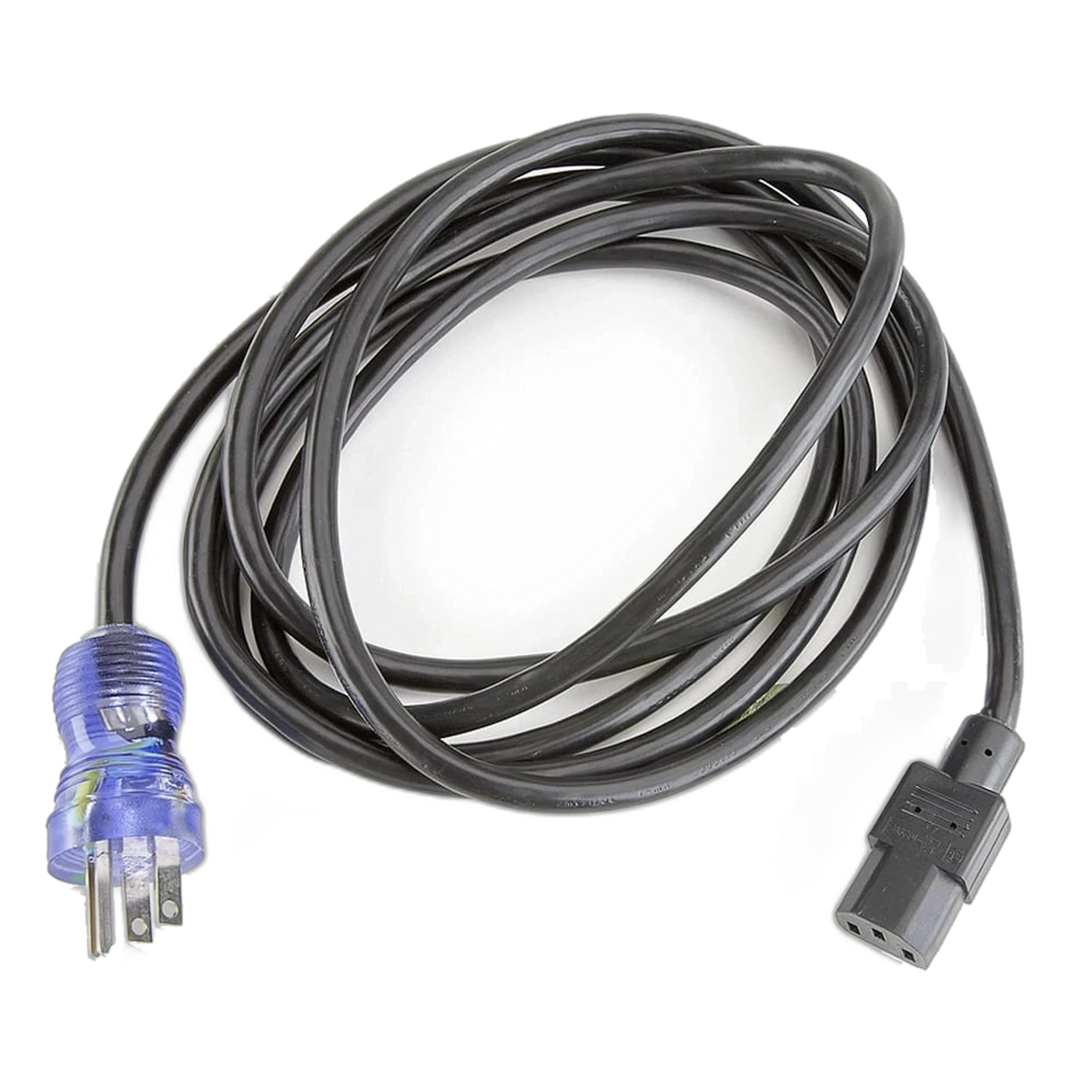 LIFEPAK 20/20e AC power cord, black cable with hospital-grade clear plug