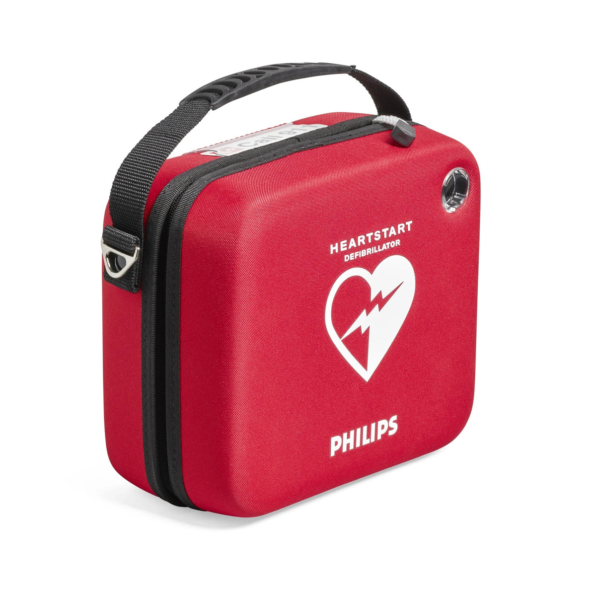 Philips HeartStart OnSite AED standard carry case closed, angled view