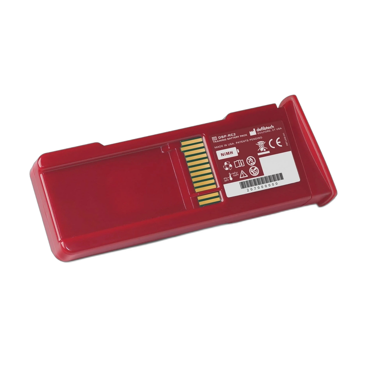 Defibtech DBP-RC2 red rechargeable training battery pack