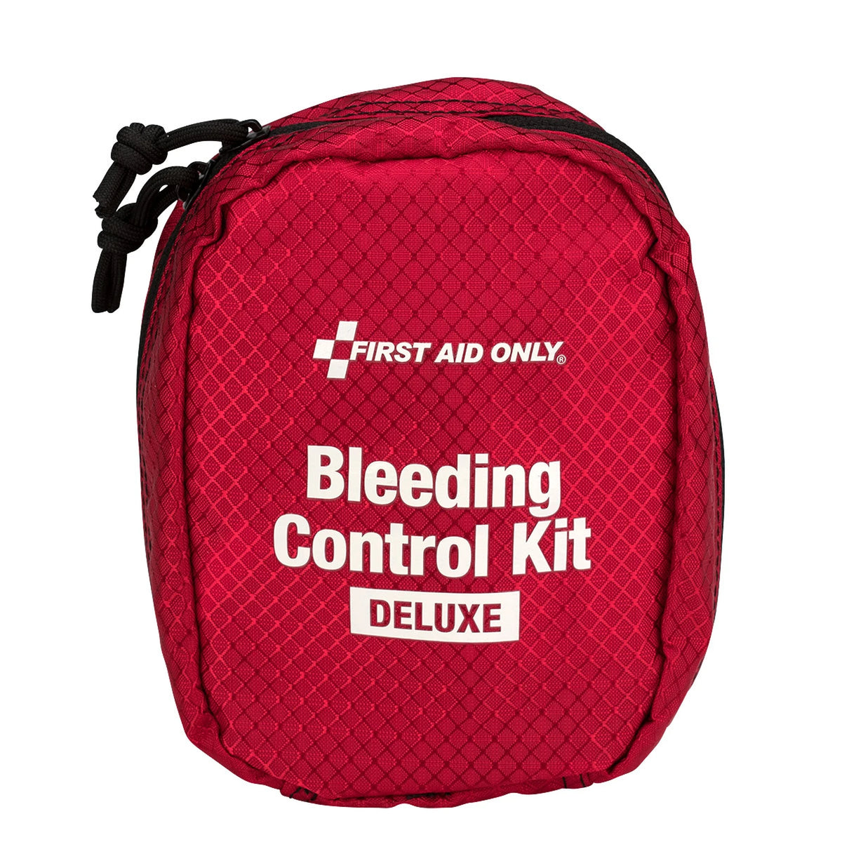 First Aid Only Deluxe Bleeding Control Kit red pouch, front view