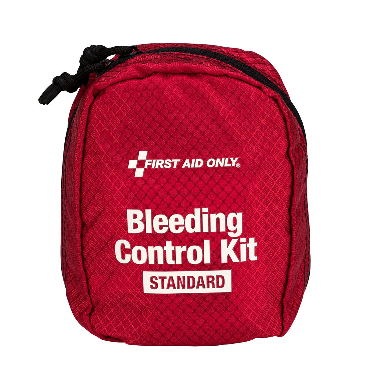 First Aid Only Standard Bleeding Control Kit red pouch, front view