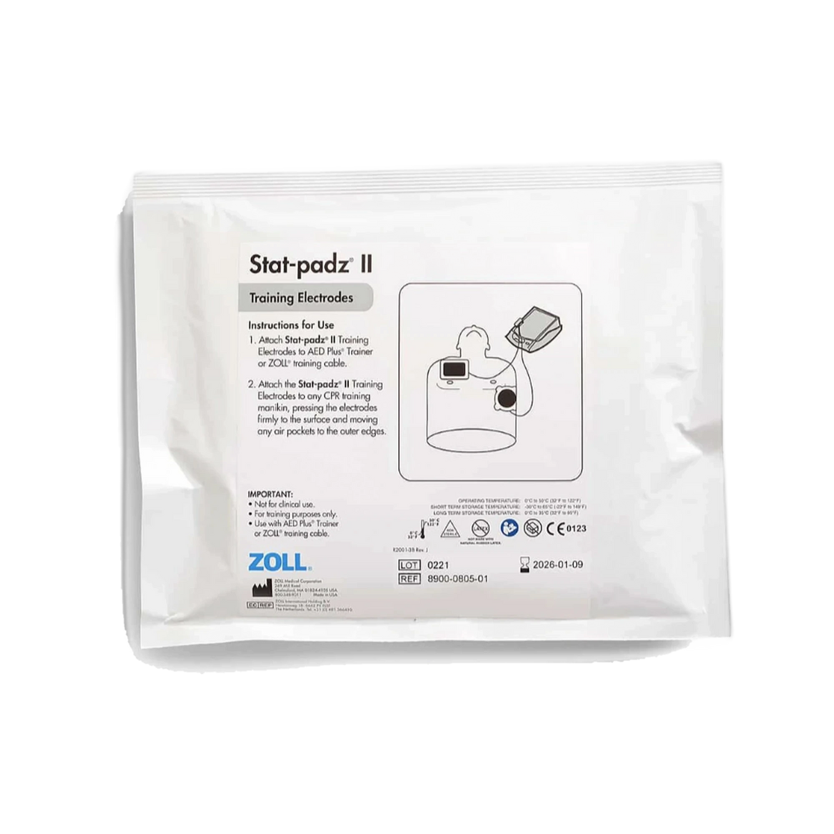 ZOLL Stat-Padz II training electrodes