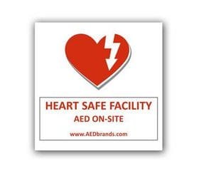 AED Window Static Cling Decal AB 3210