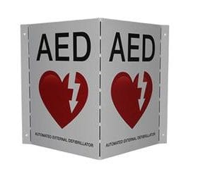 AED Wall Sign - V-Shape AB 3204