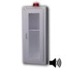 Tall AED Wall Cabinet Stainless Steel with Alarm & Strobe 184SS-14R