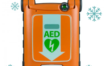 aed with snow
