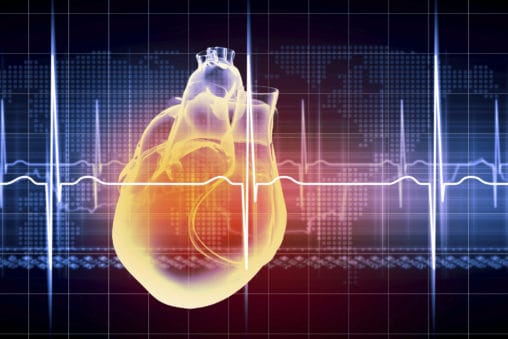 heart beating ekg