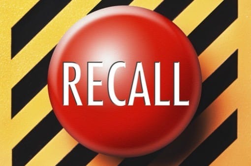 recall notice button